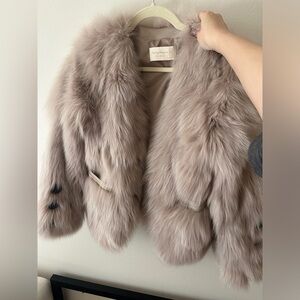 Fur coat dusk pink fits us 4